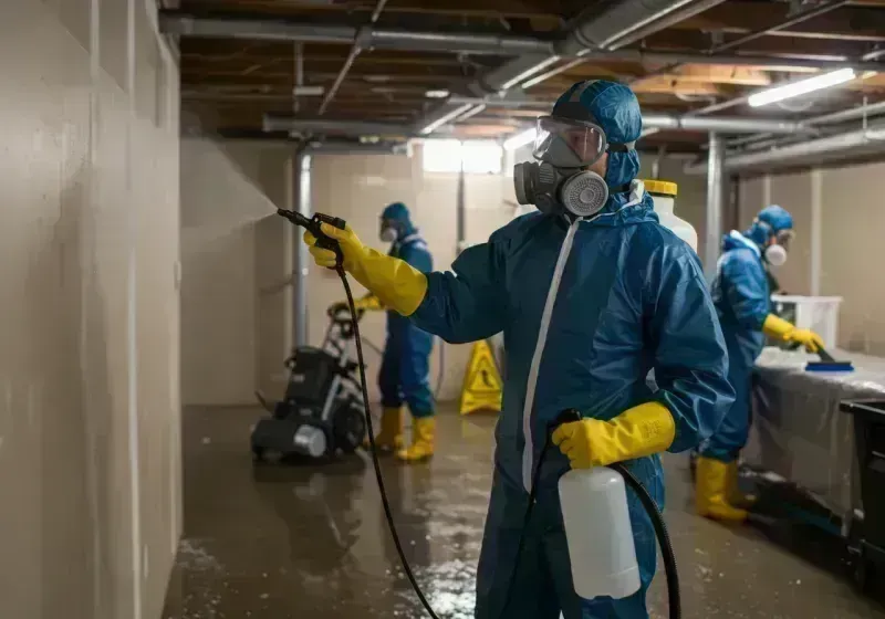 Basement Sanitization and Antimicrobial Treatment process in Del City, OK