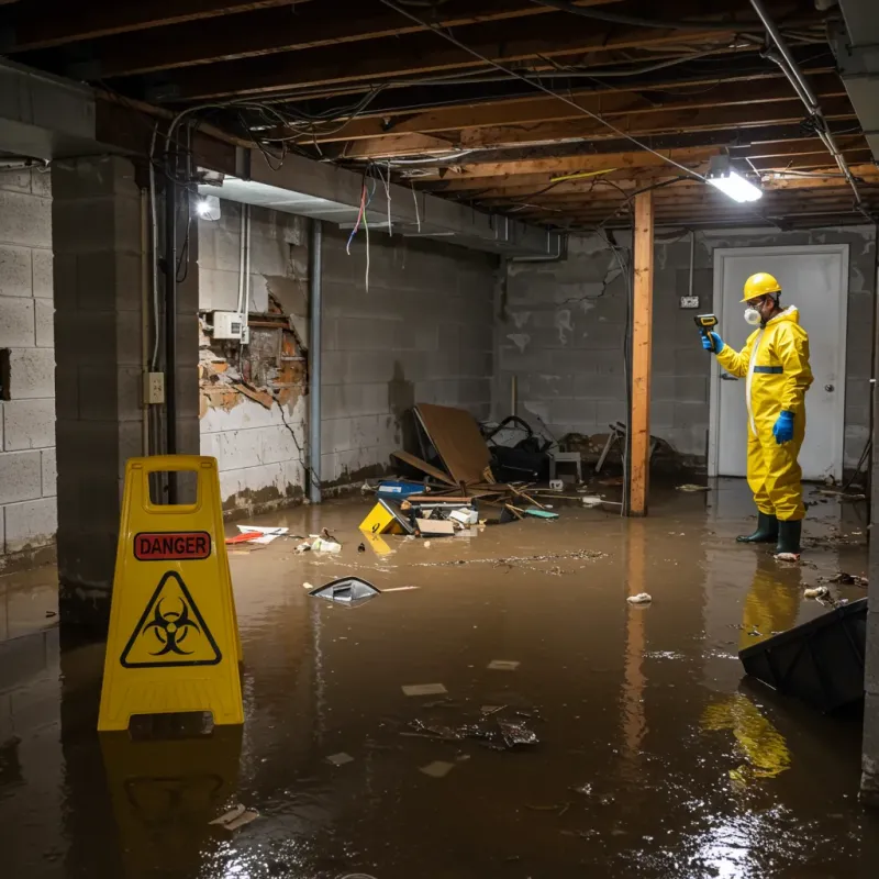 Flooded Basement Electrical Hazard in Del City, OK Property